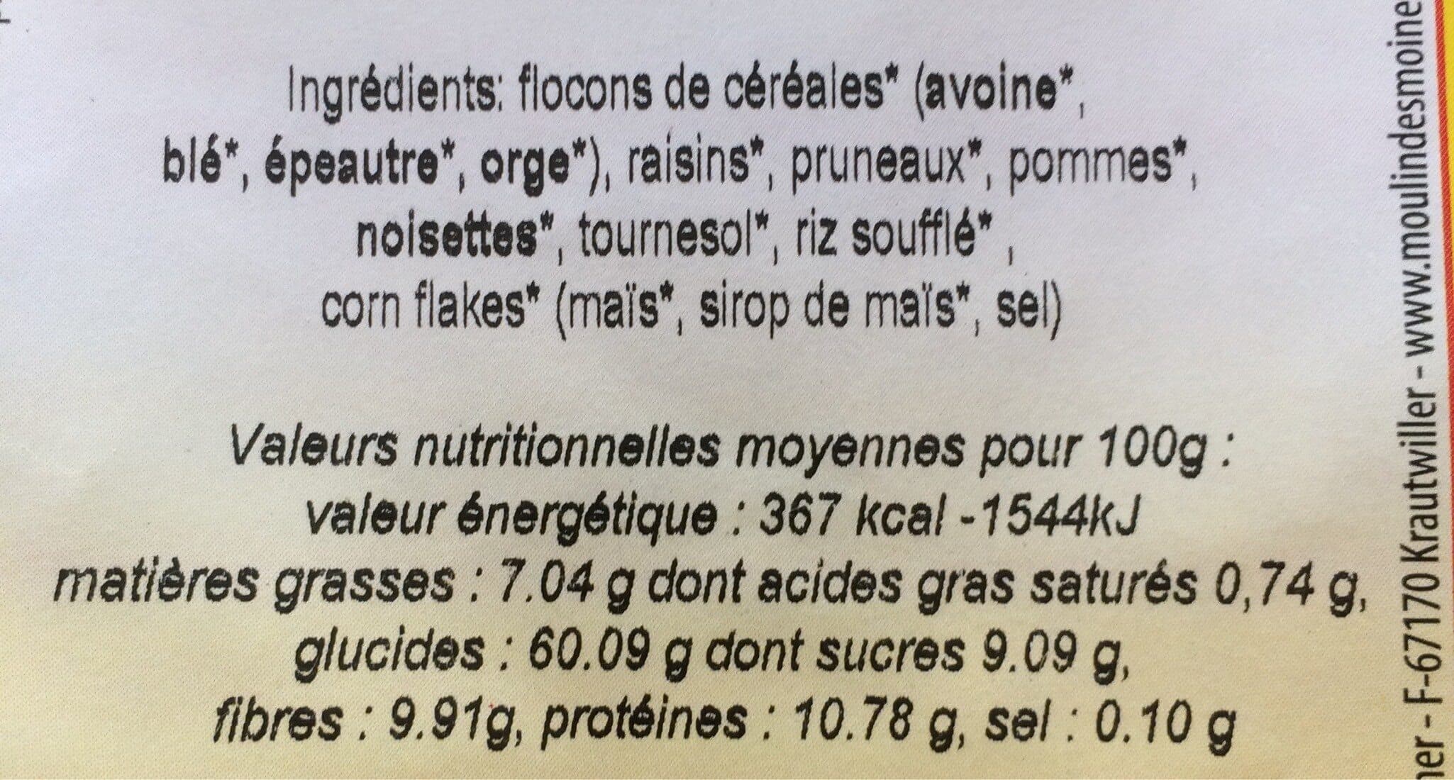Moulin des moines Muesli Tradition packshot