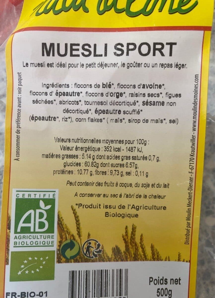 Naturaline Muesli sport packshot