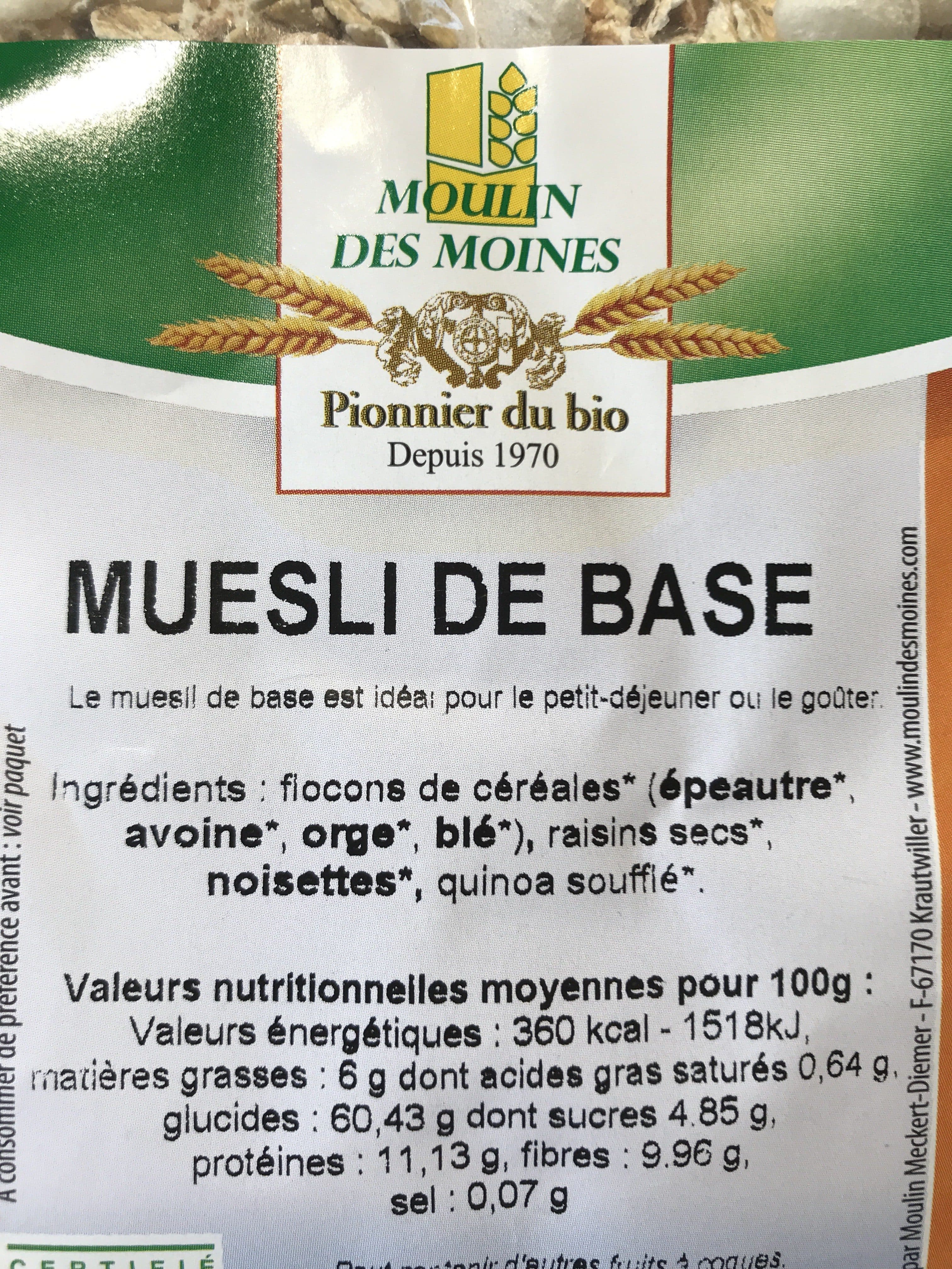 Moulin Des Moines Muesli bio packshot