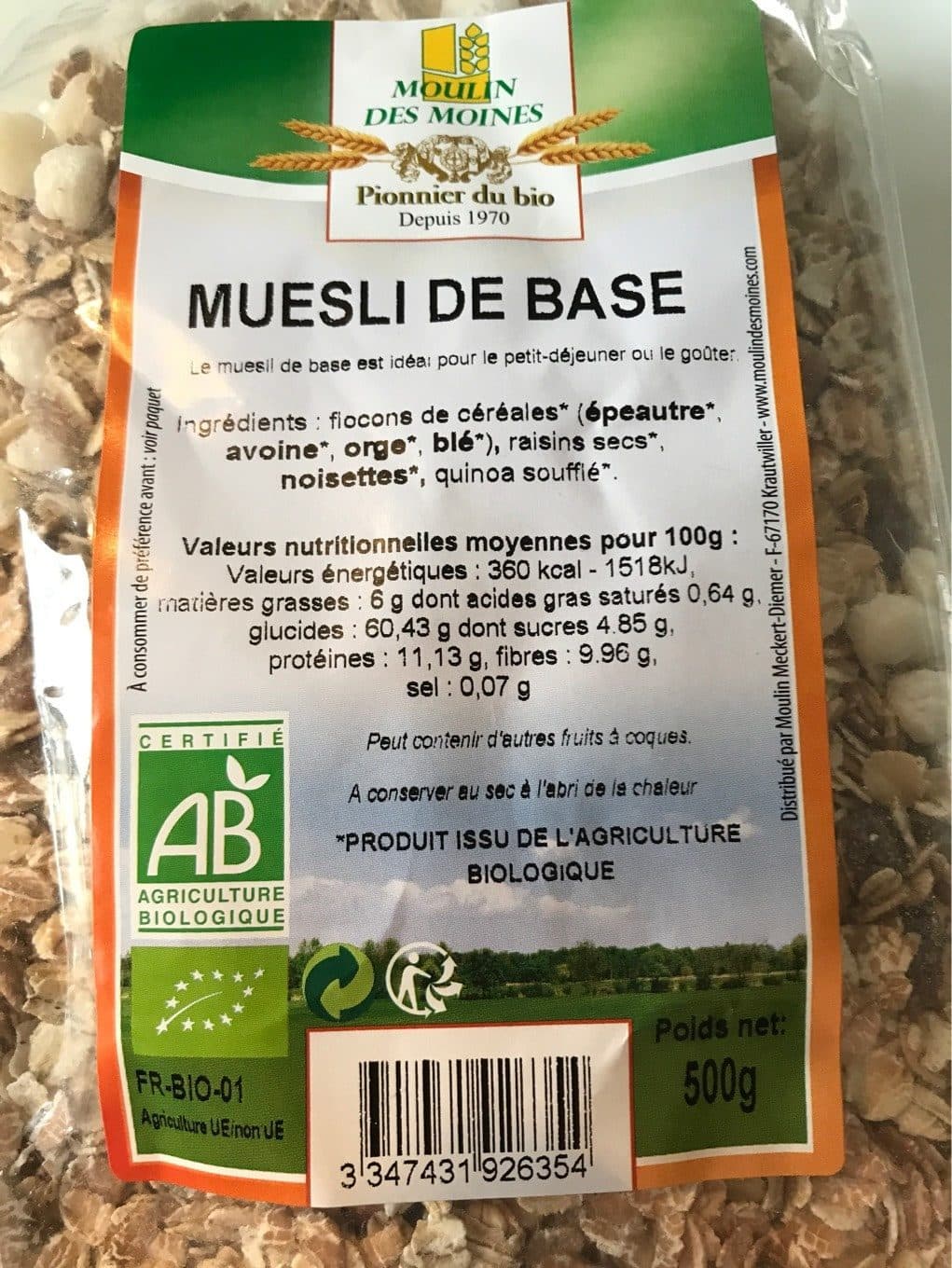 Moulin Des Moines Muesli bio packshot