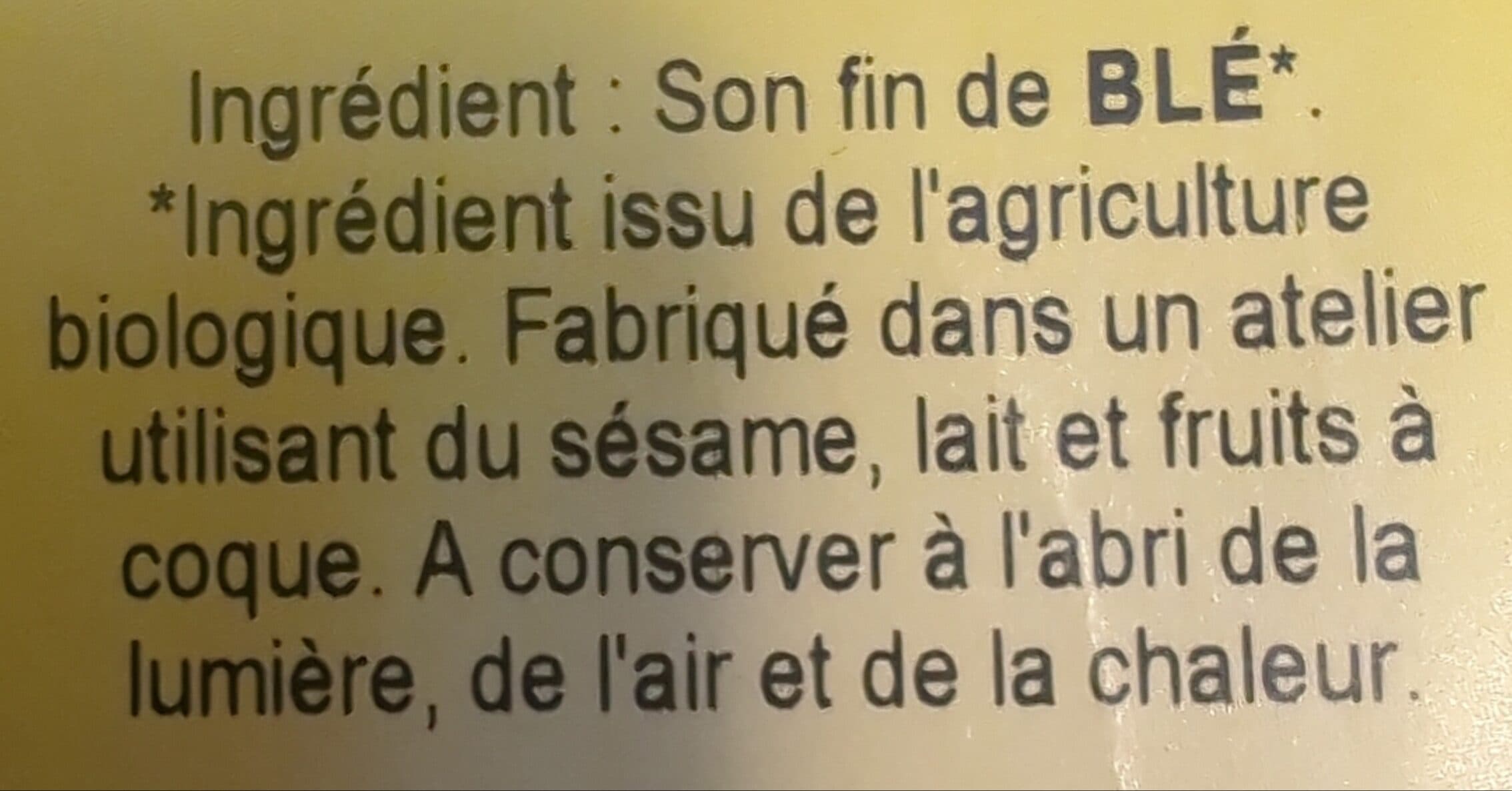 Naturaline Son de blé alimentaire fin packshot