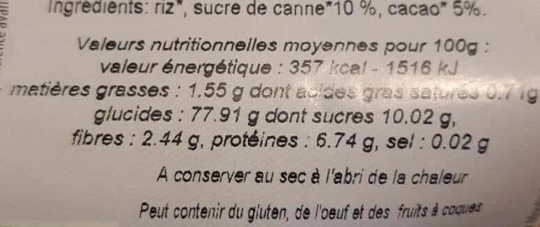Moulin des Moines Riz soufflé caramelisé cacaoté packshot