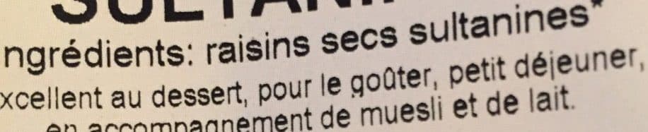 Moulin des moines Raisins Secs Sultanines packshot