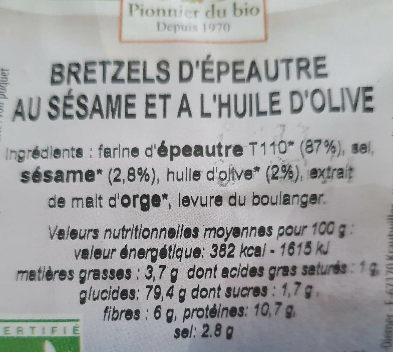 Moulin des Moines Bretzels d'épeautre au sésame et à l'huile d'olive packshot