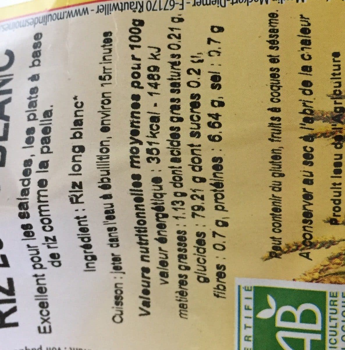 Naturaline Riz long blanc packshot