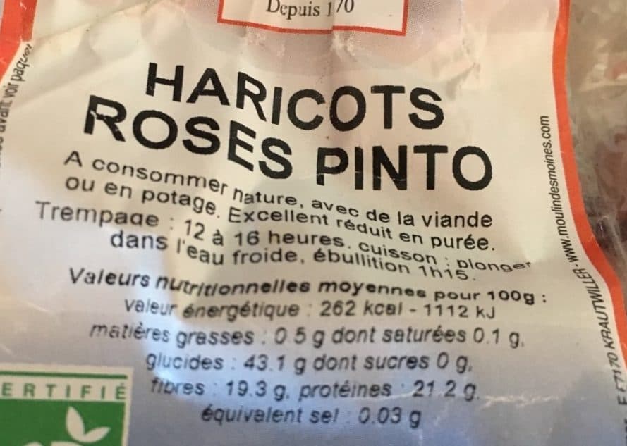 Moulin Des Moines Haricots Roses Pinto packshot