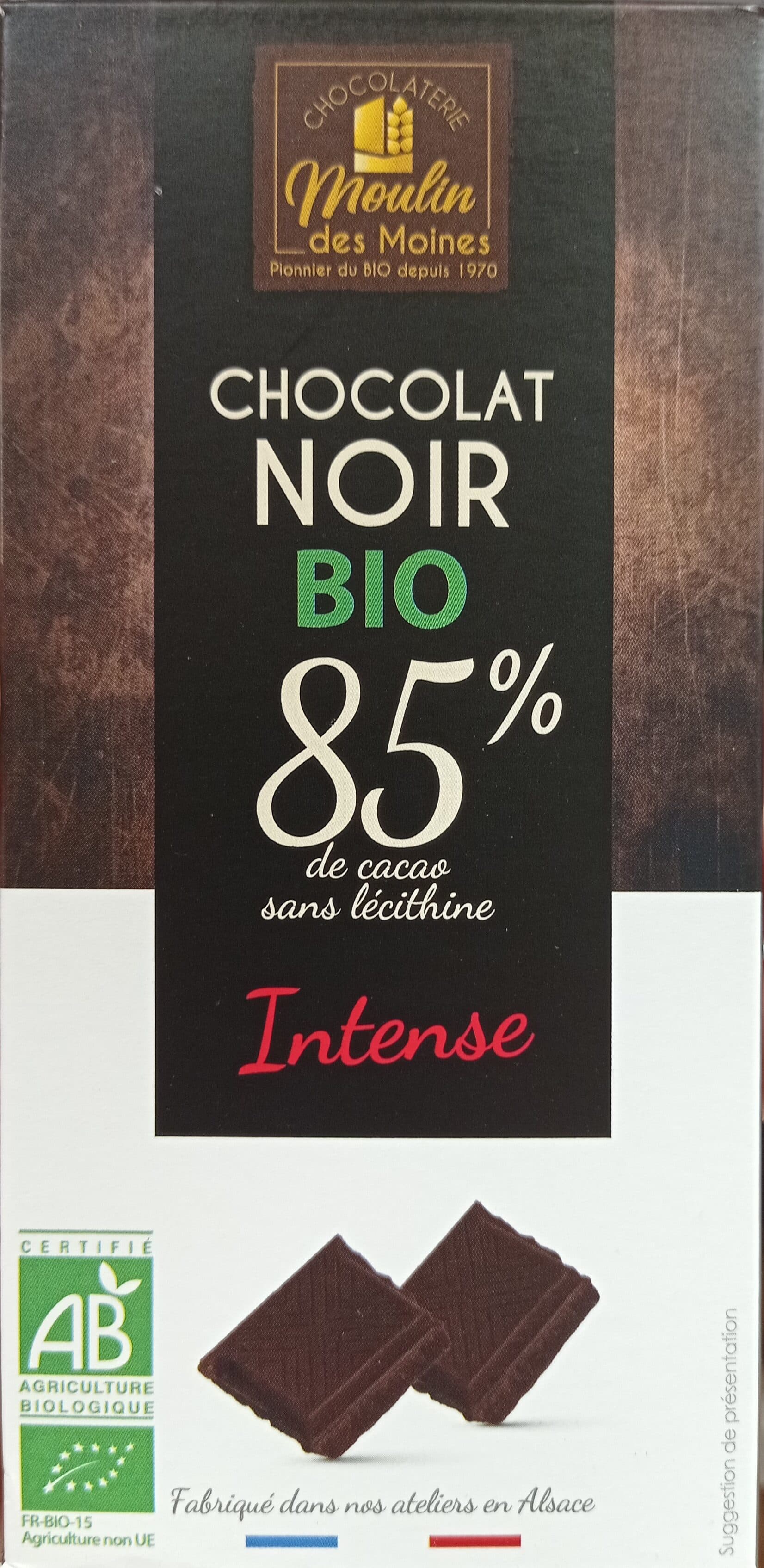 Moulin Meckert Diemer Chocolat noir intense 85% packshot