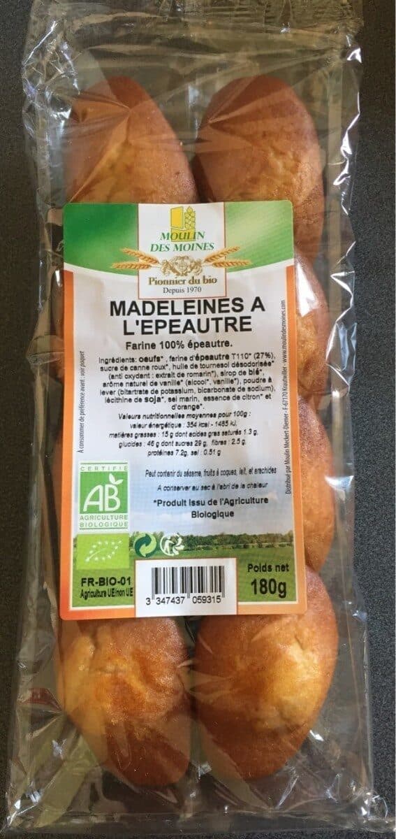 Moulin Des Moines Madeleines with wholemeal spelt flour packshot
