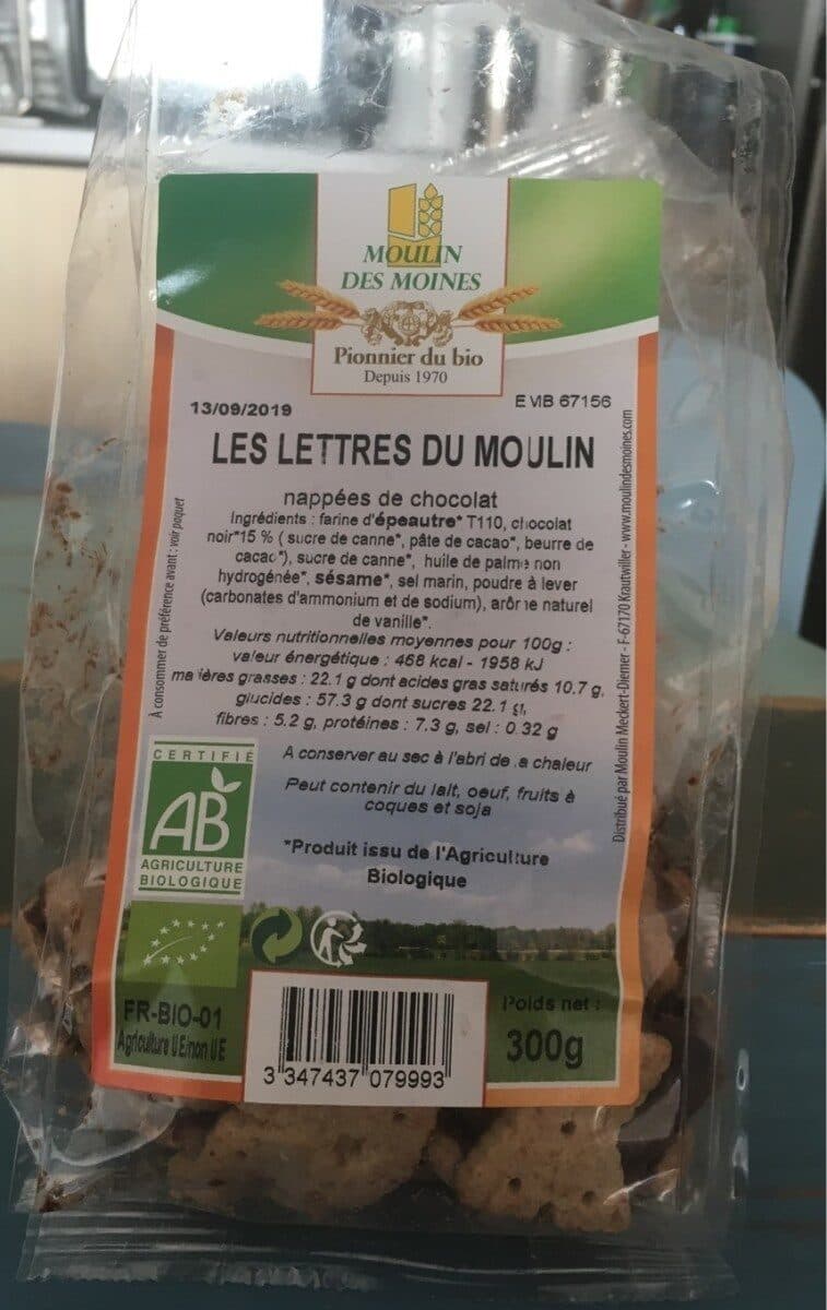 Moulin des moines Les lettres du moulin nappage chocolat packshot