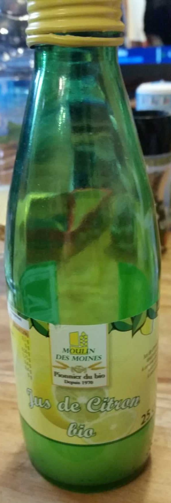 Moulin des moines Jus de citron bio packshot