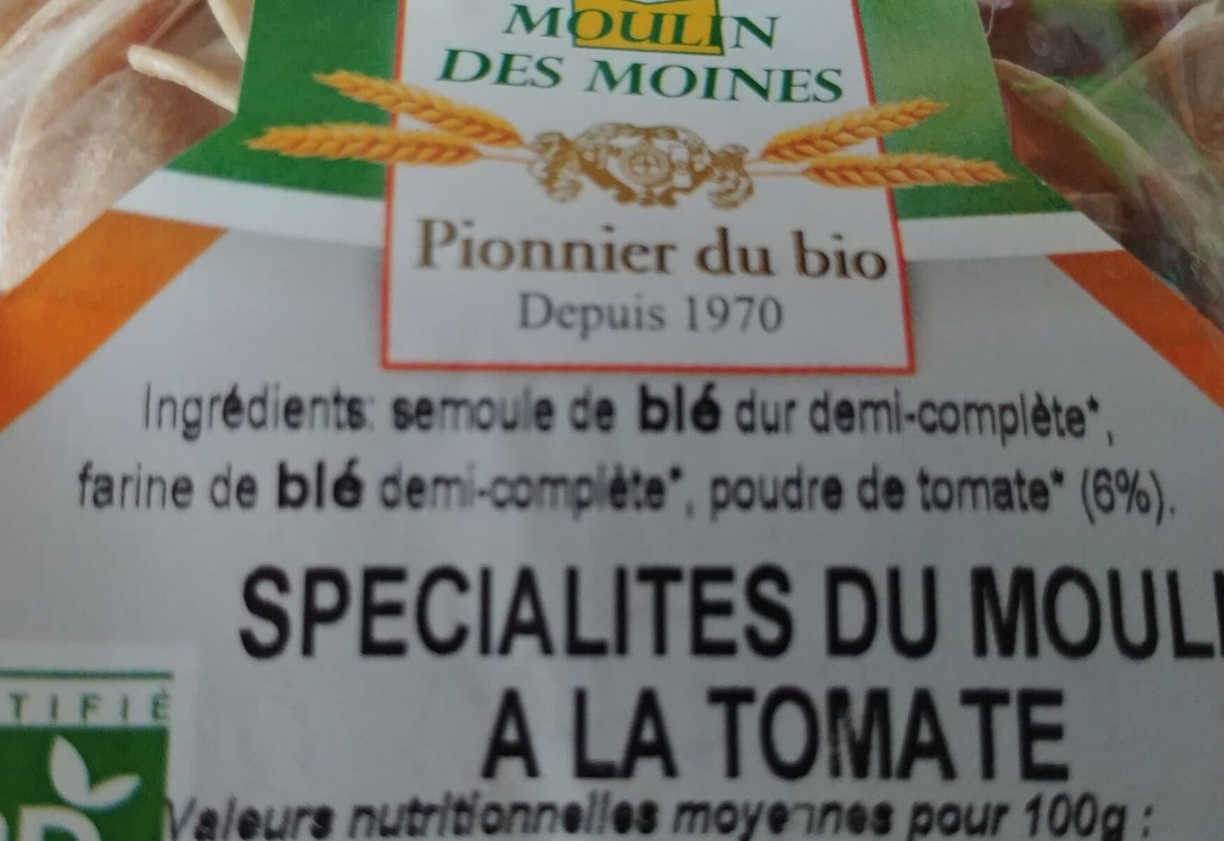 Moulin des moines Spécialités du moulin à la tomate packshot