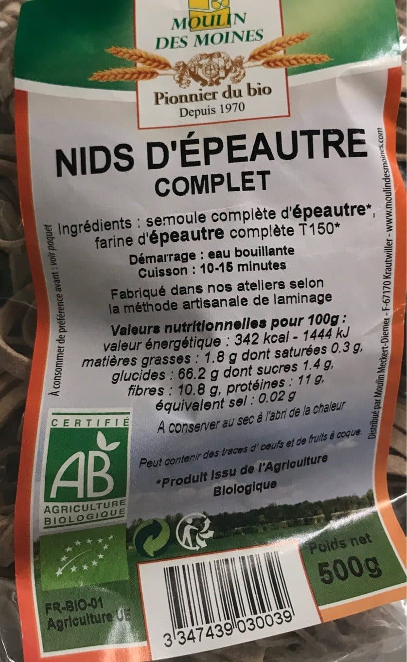 Moulin Des Moines Nids d'epautre complet packshot