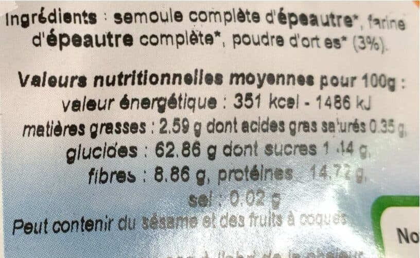 Open Food Facts Pate epautre ortie packshot