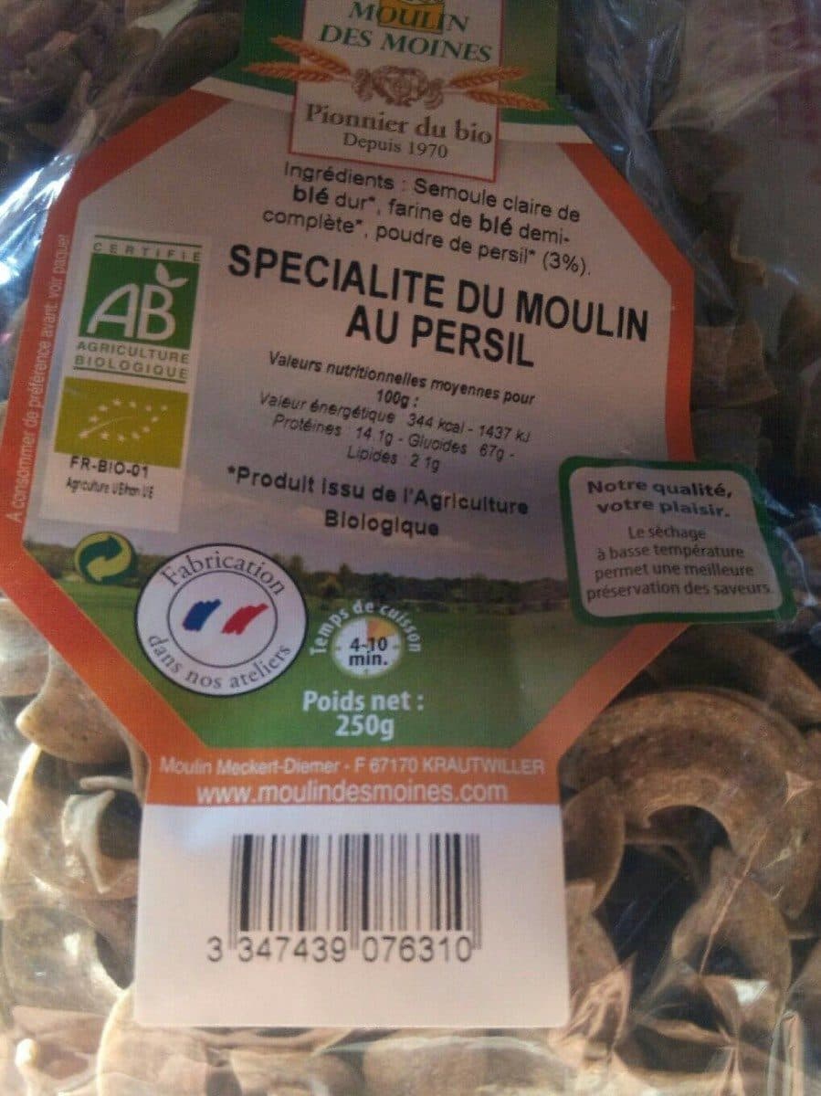 Moulin des moines Specialite du moulin au persil packshot