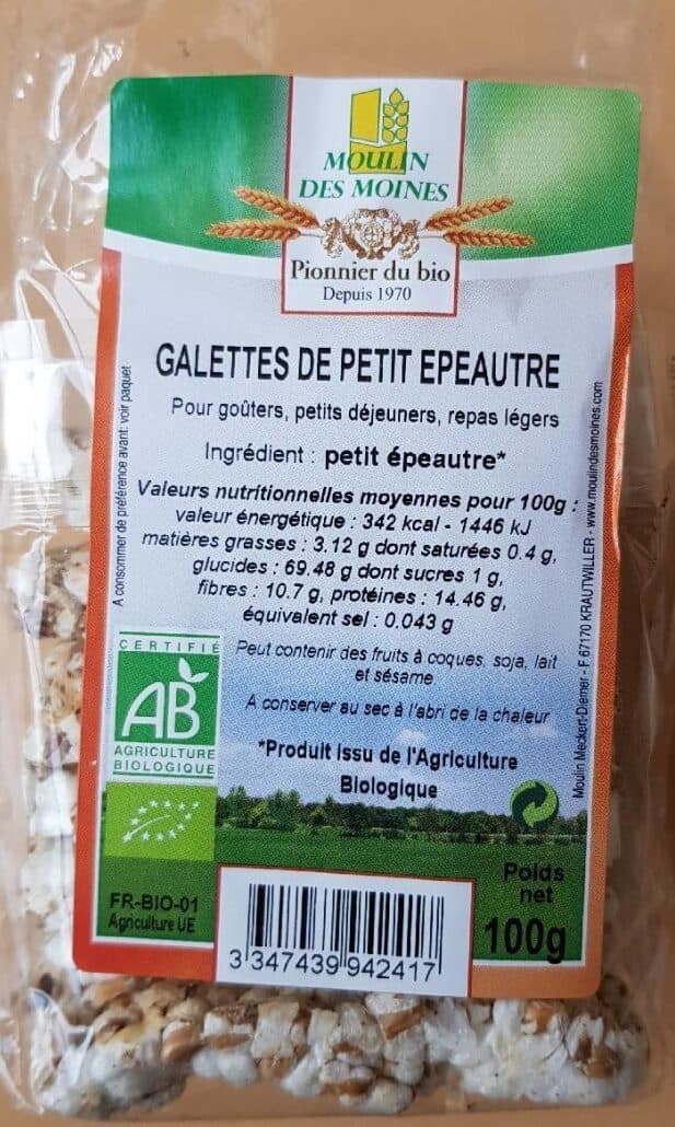 Moulin des moines Galettes de petit épeautre packshot