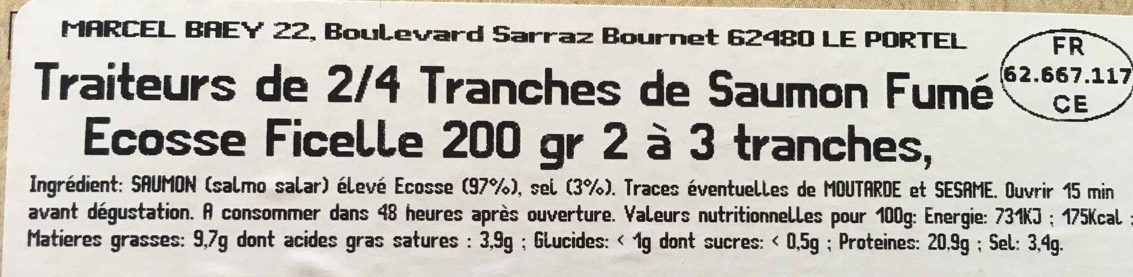Open Food Facts Saumon Fumé Ficelle packshot