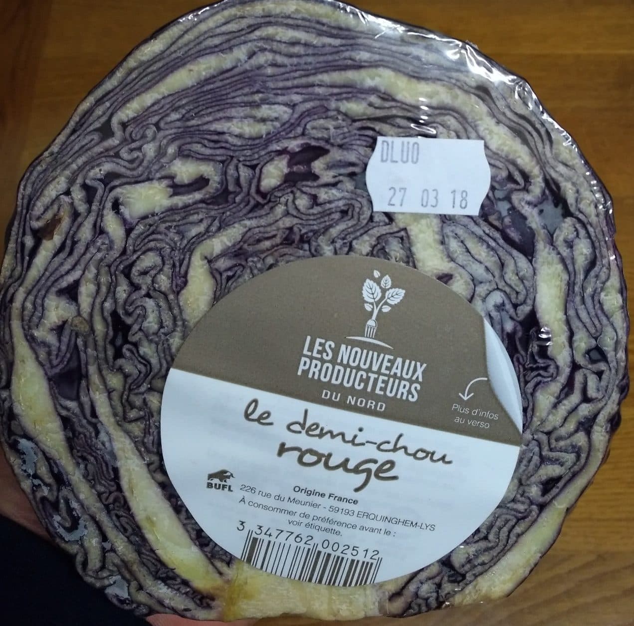 Les Nouveaux Producteurs du Nord Le Demi-Chou Rouge packshot
