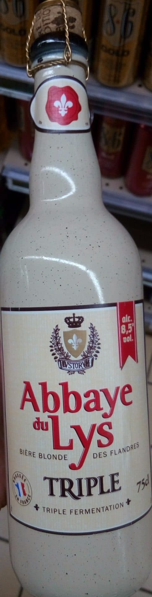 Les Brasseurs de Gayant Abbaye du Lys bière triple 8,5° packshot