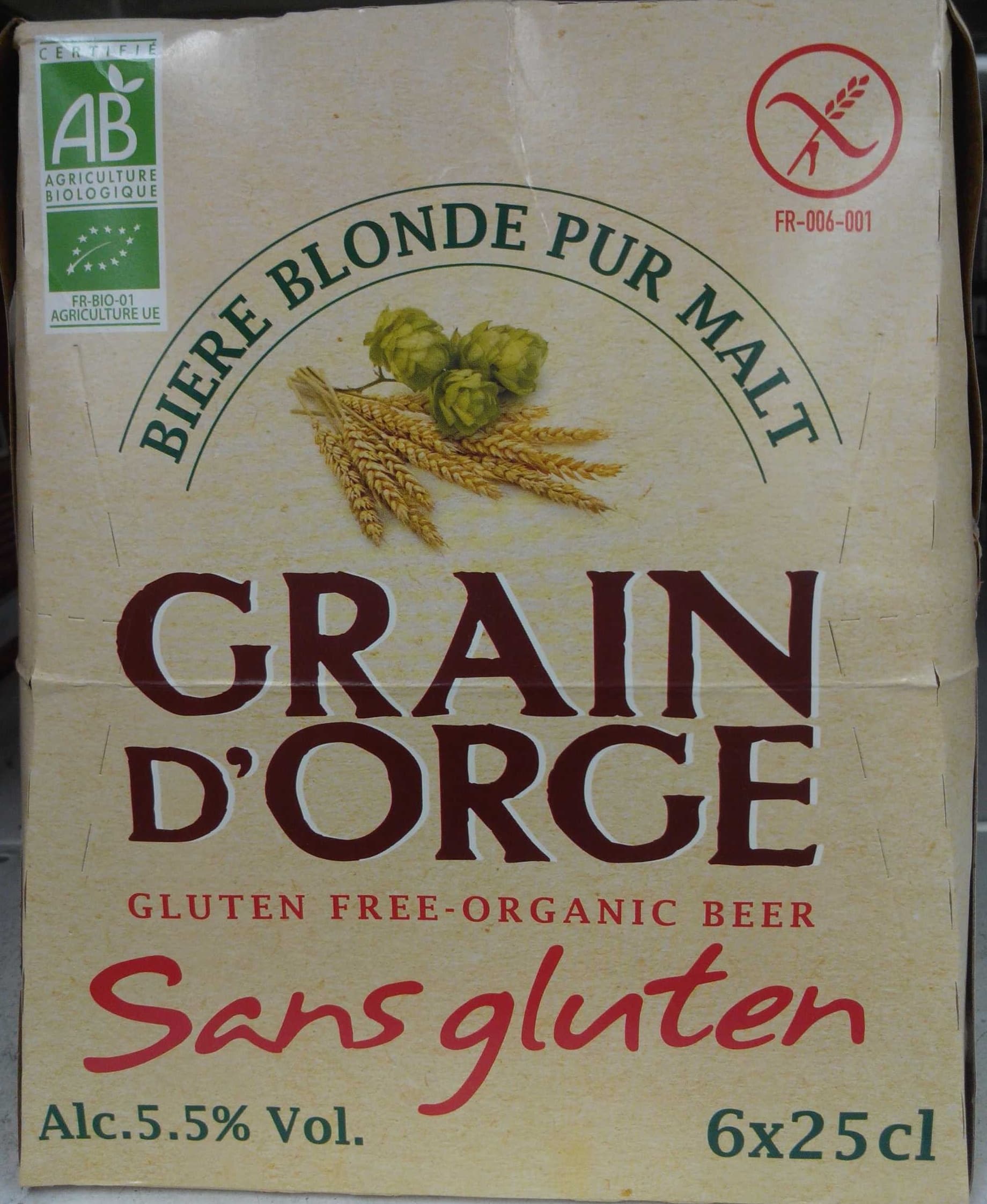 Grain d'Orge Bière blonde pur malt packshot