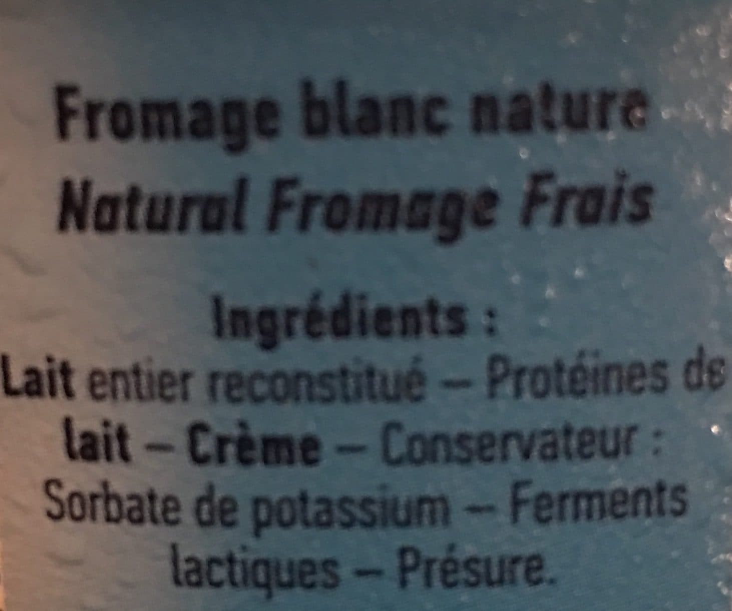 Yoplait Natural fromage frais packshot