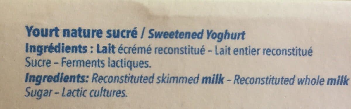 Open Food Facts Yaourt sucré vanille packshot