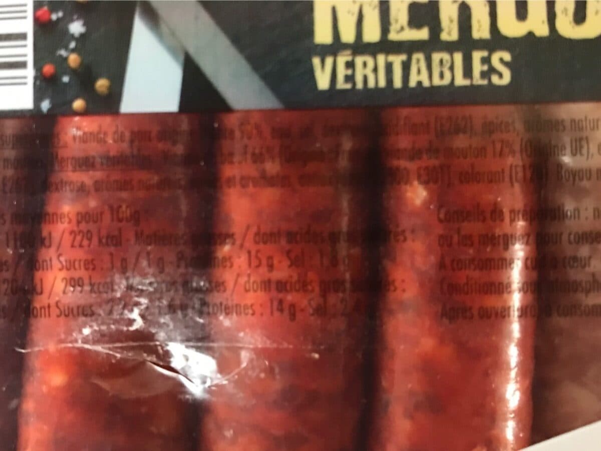 Jean Floc'h Veritables merguez et chipolatas sans colorant JEAN FLOC'H, packshot