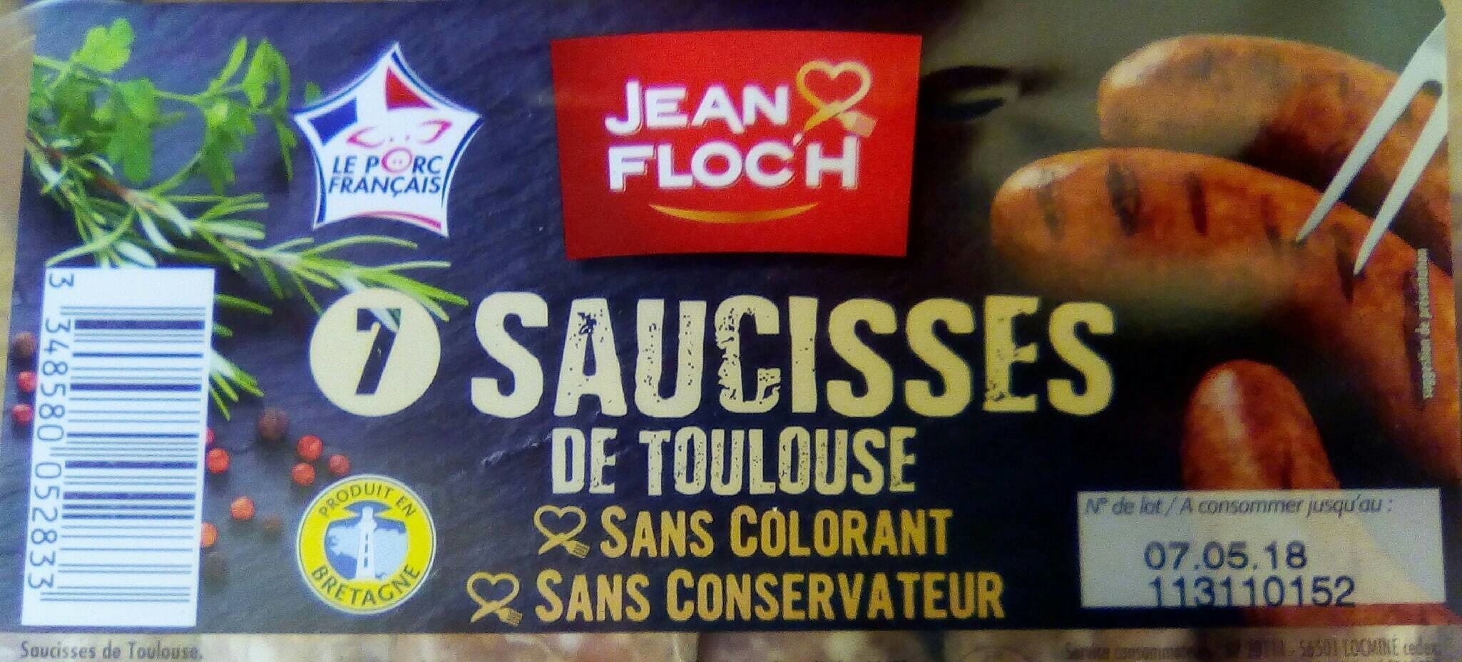 Open Food Facts 7 saucisses de toulouse packshot