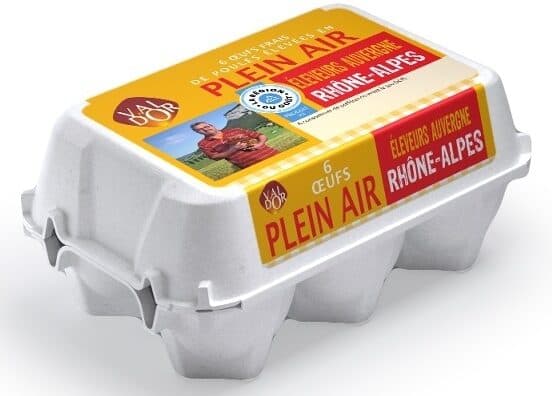 Val d or 6 œufs Val d'Or de poules élevées en plein air packshot