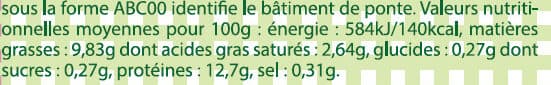 Val d'Or Boîte de 12 Œufs BIO - RA - Cal. MOYEN packshot
