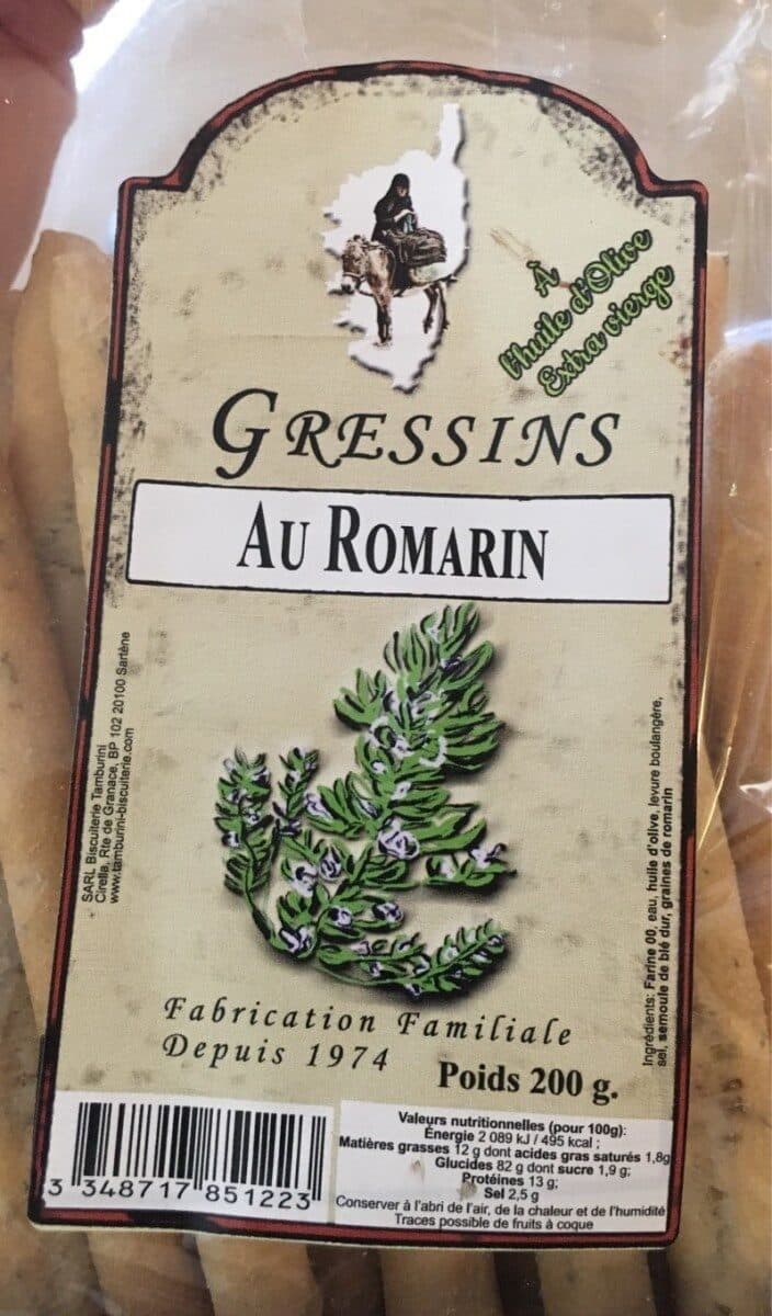 Biscuiterie Tamburini Gressins au romarin packshot