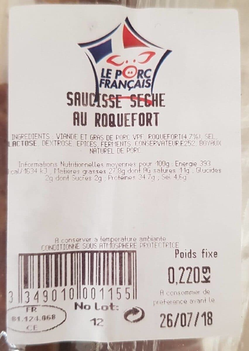 Oberti Saucisse seche au Roquefort packshot