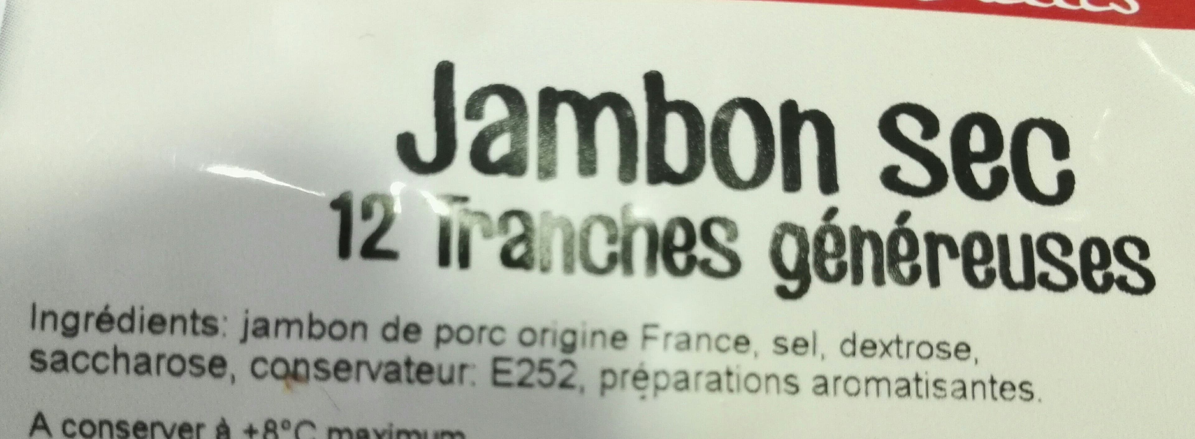 Oberti & Fils Jambon sec 12 tranches généreuses packshot