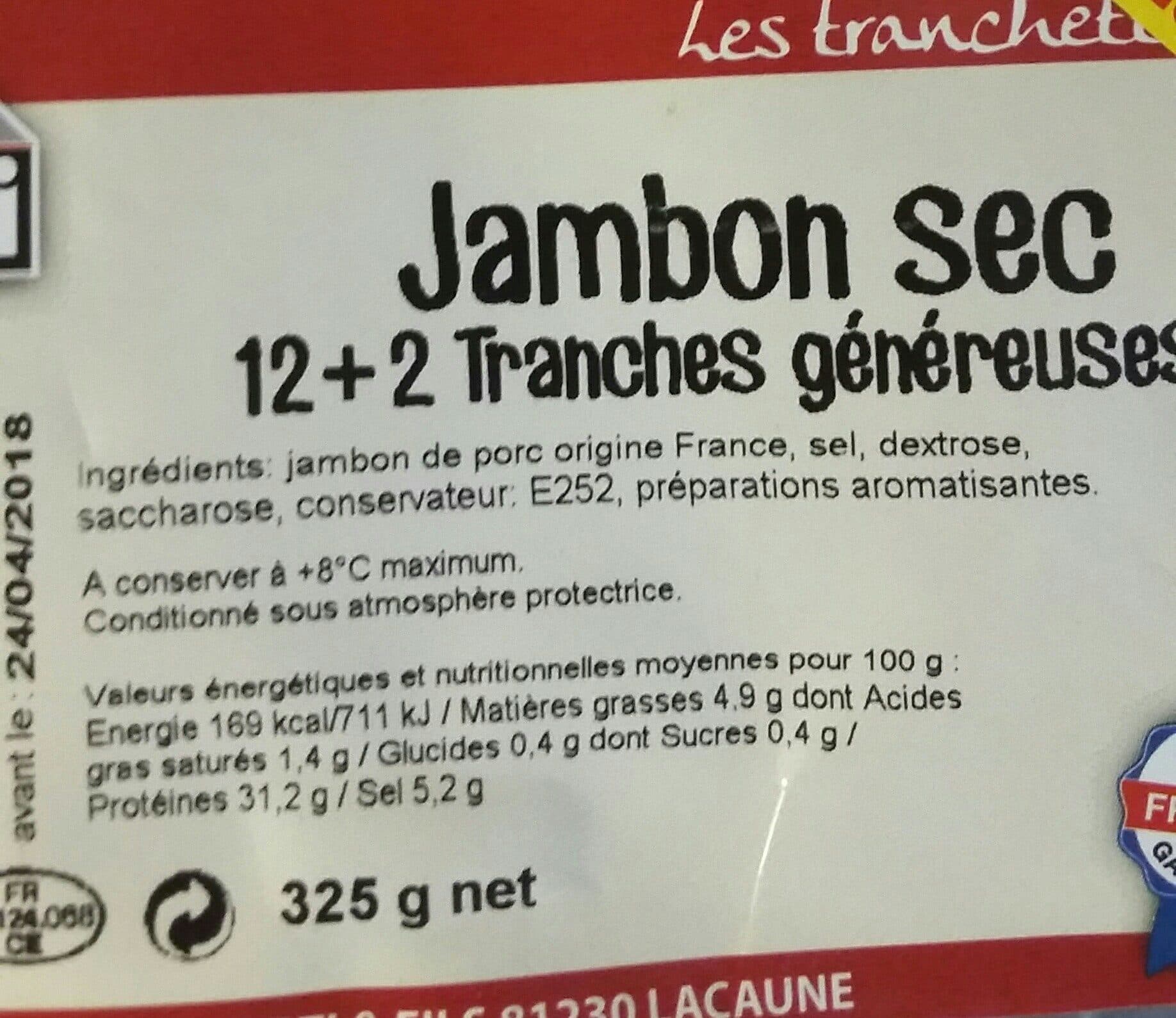 Oberti & Fils Jambon sec packshot