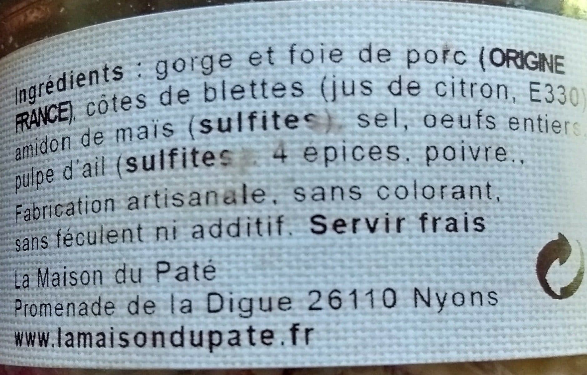 Open Food Facts Caillette packshot
