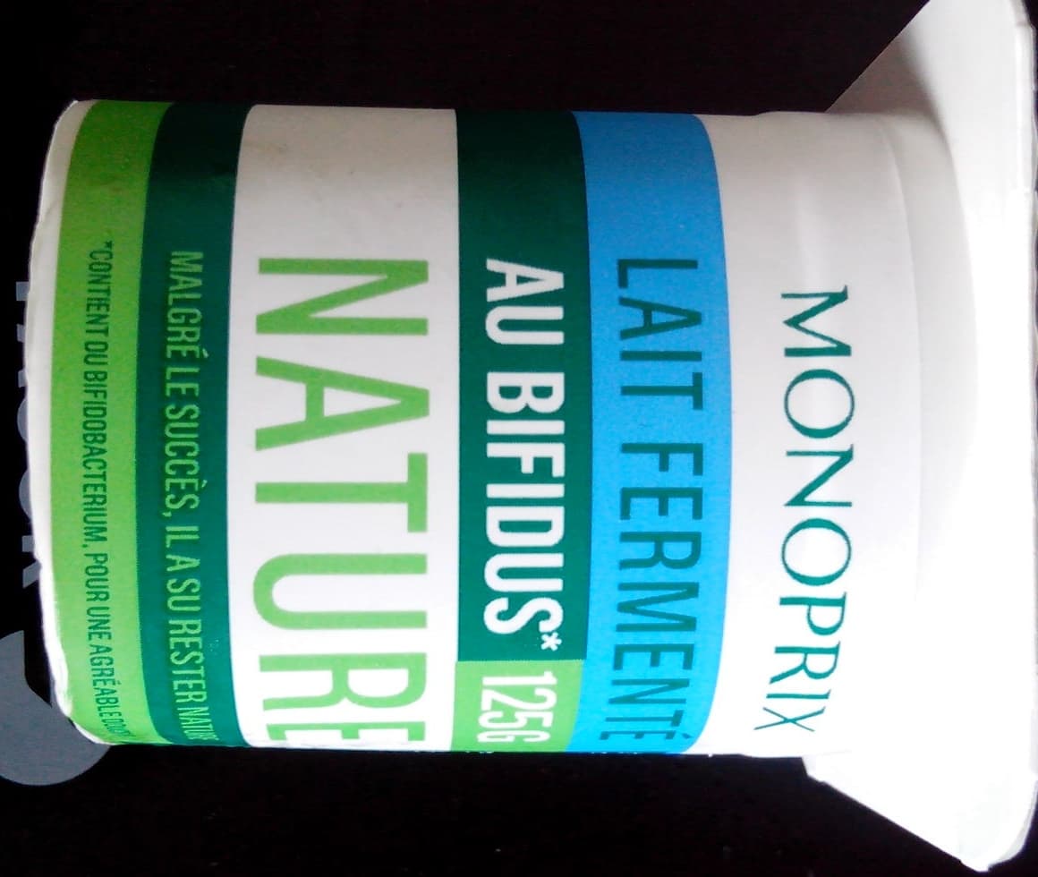 Monoprix Lait fermenté au bifidus nature packshot