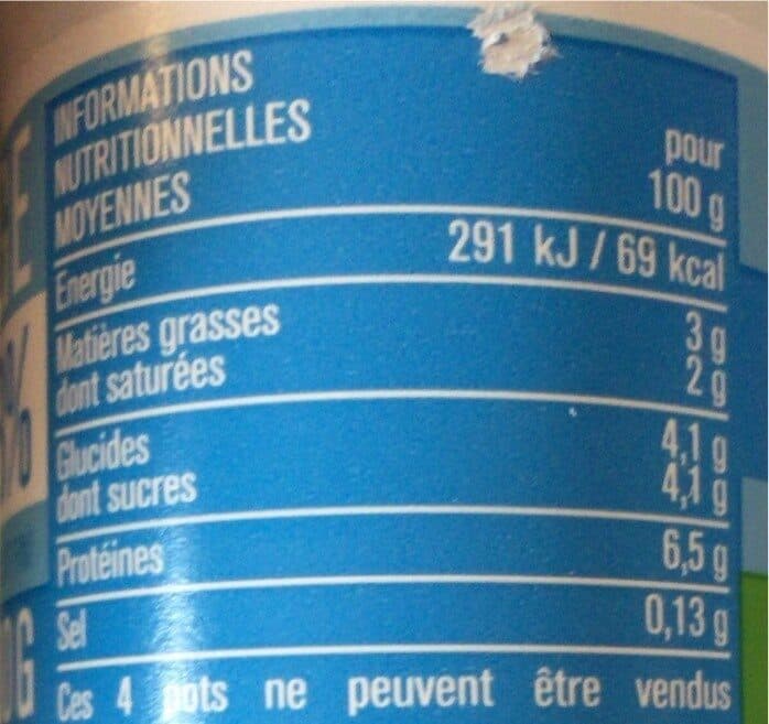 Monoprix Fromage Blanc Nature 3% packshot