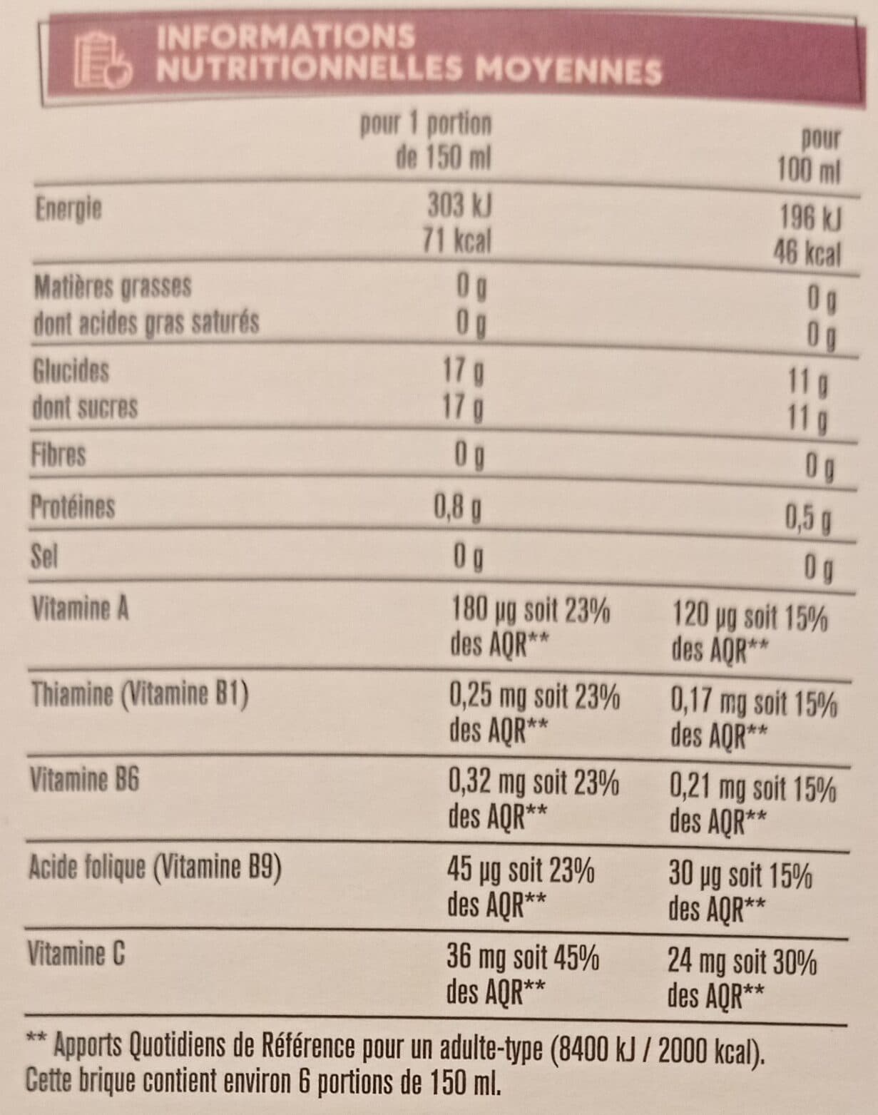Monoprix Multivitaminé flash pasteurisé packshot