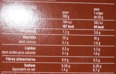 Monoprix Crêpes surgelées emmental mozzarella packshot