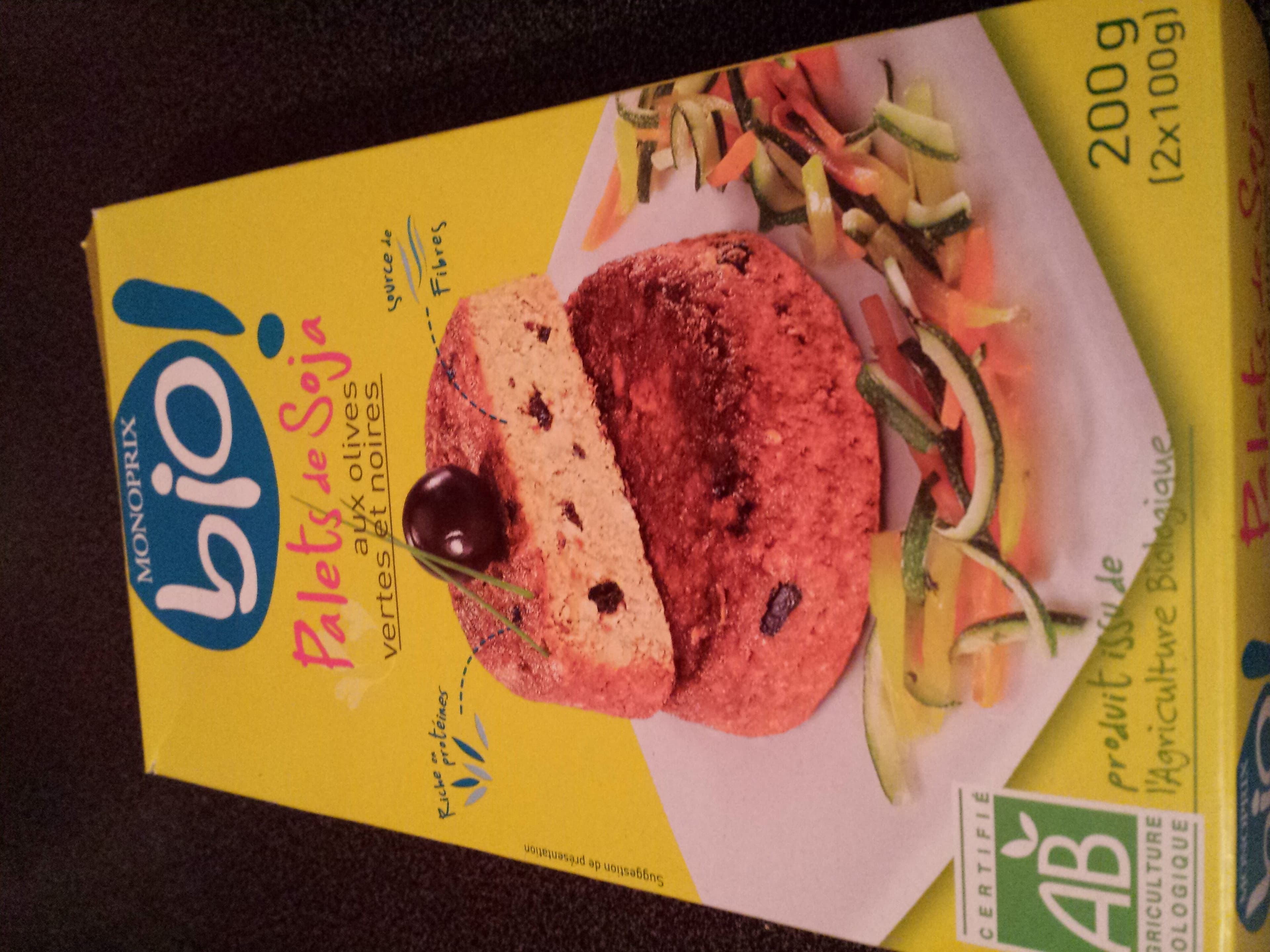 Monoprix Palets de soja aux olives vertes et noires packshot