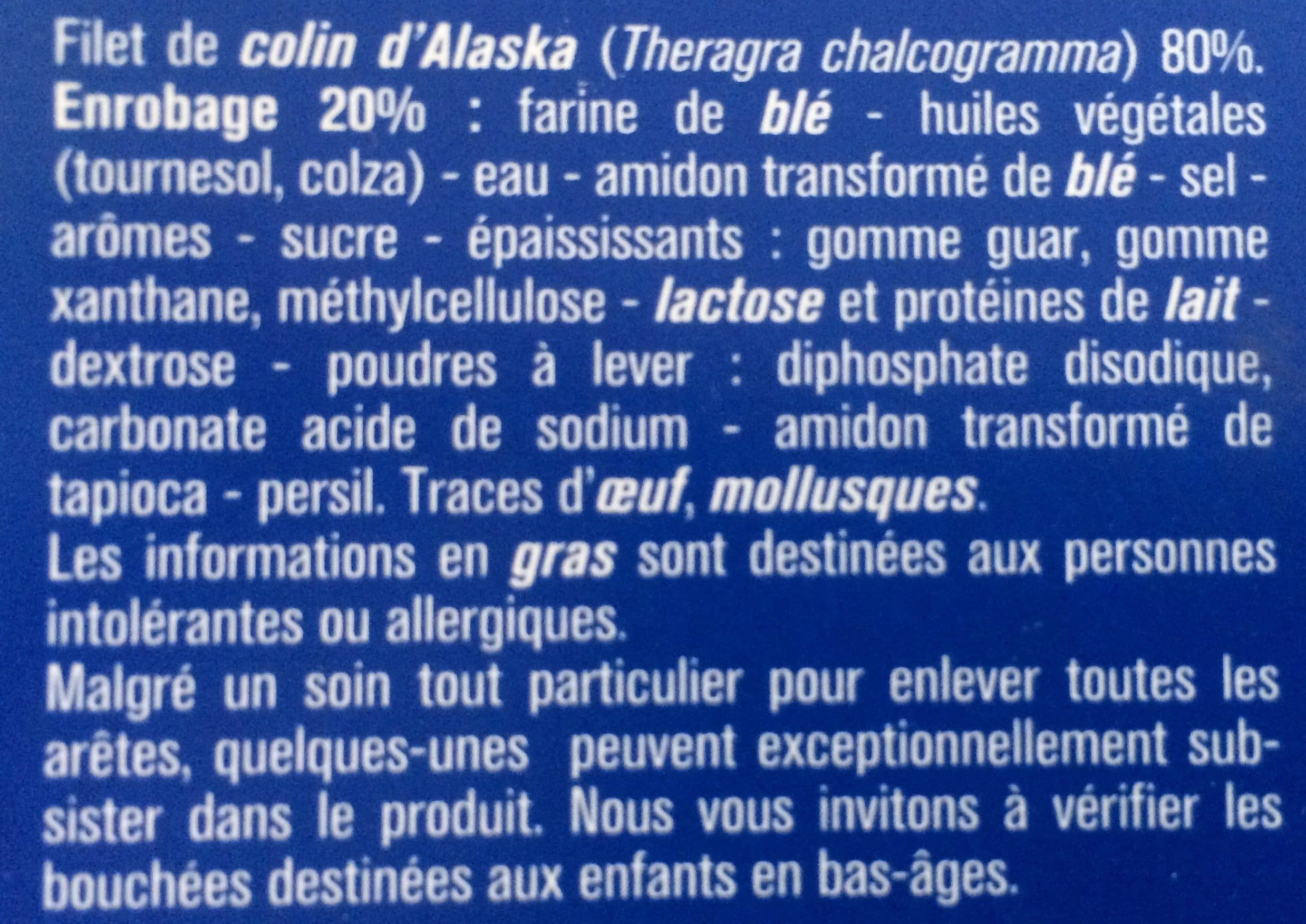 Monoprix Filets meunière préfrits de colin d'Alaska, surgelés packshot