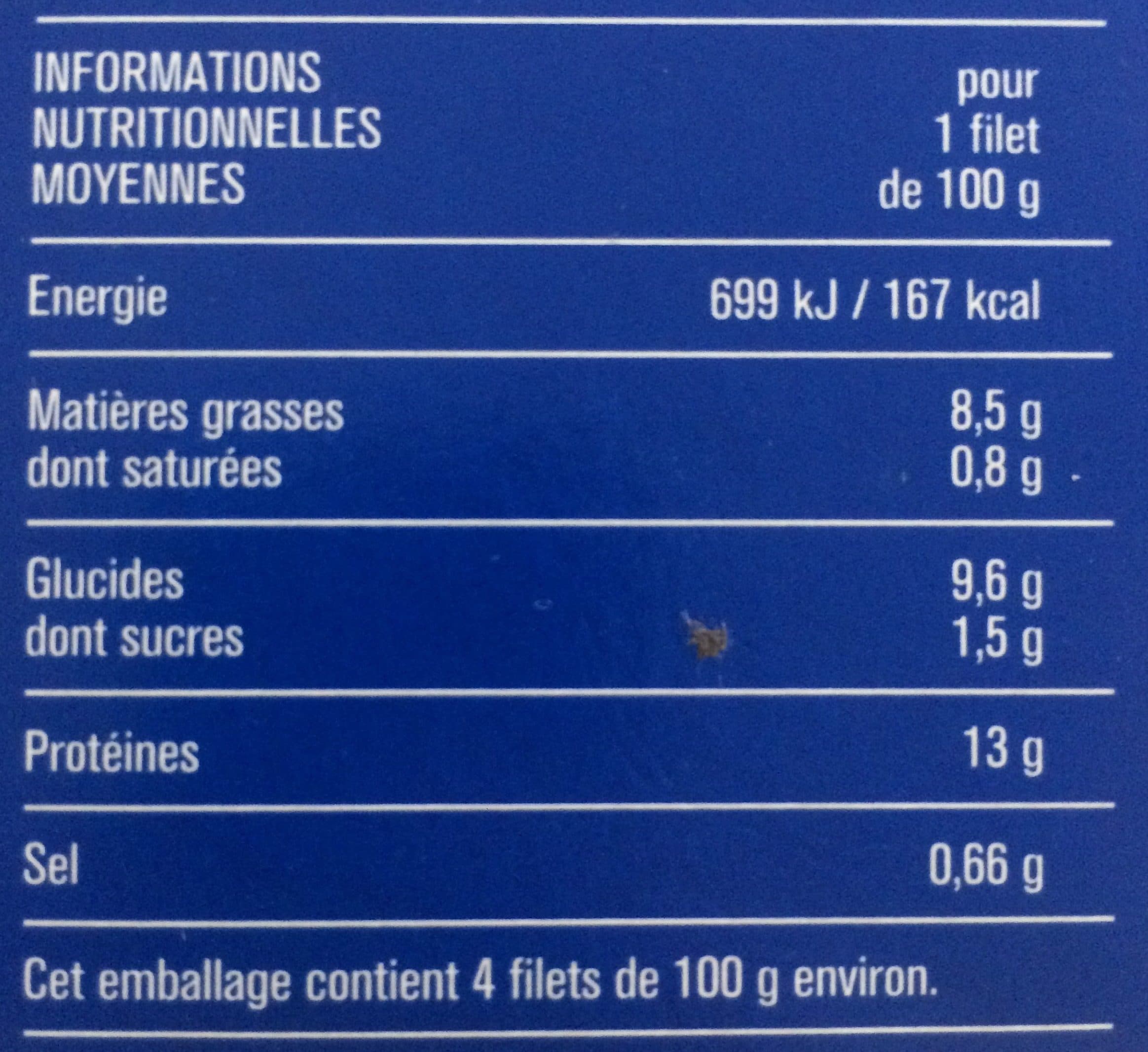 Monoprix Filets meunière préfrits de colin d'Alaska, surgelés packshot