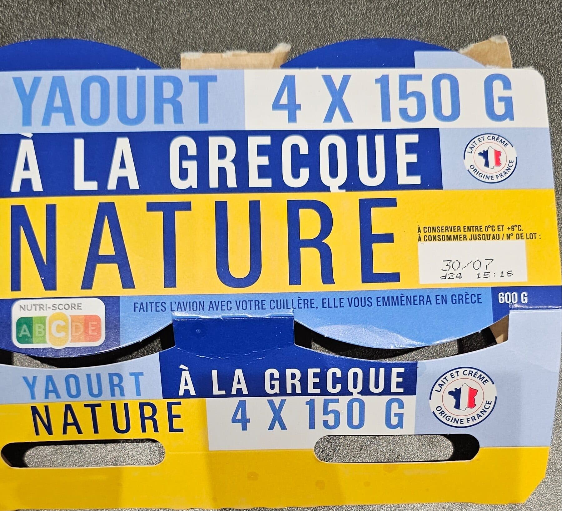Groupe Casino Yaourt à la Grecque Nature packshot