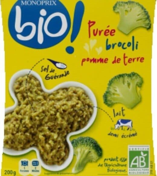MONOPRIX BIO ! Purée brocoli pomme de terre packshot