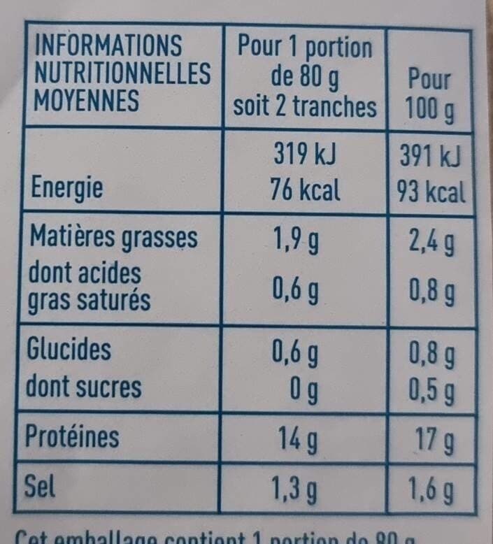 Monoprix Jambon supérieur découenné dégraissé BIO packshot