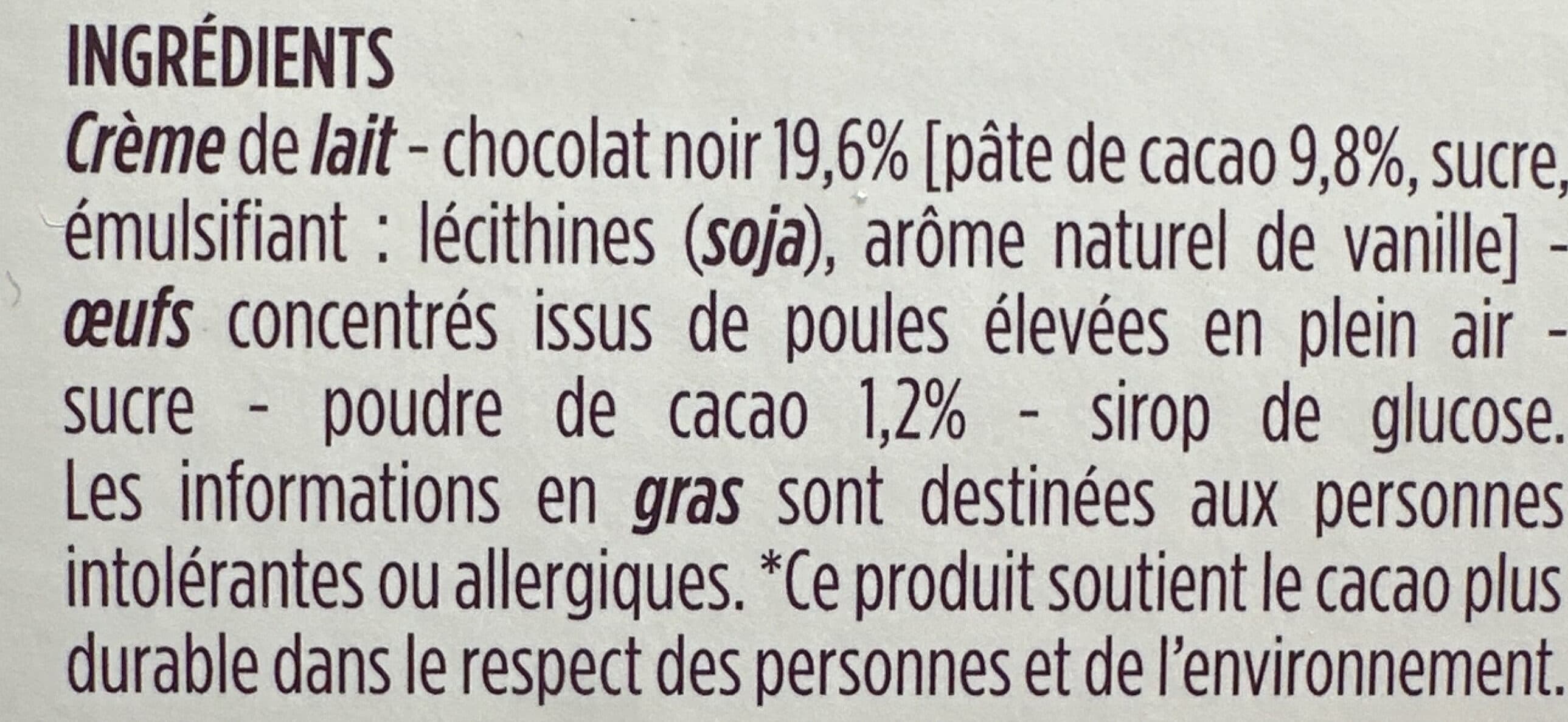 Monoprix Gourmet Fleur de mousse au chocolat sur ganache au chocolat packshot