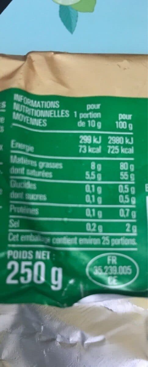 Groupe Casino Beurre demi-sel (80 % MG) packshot
