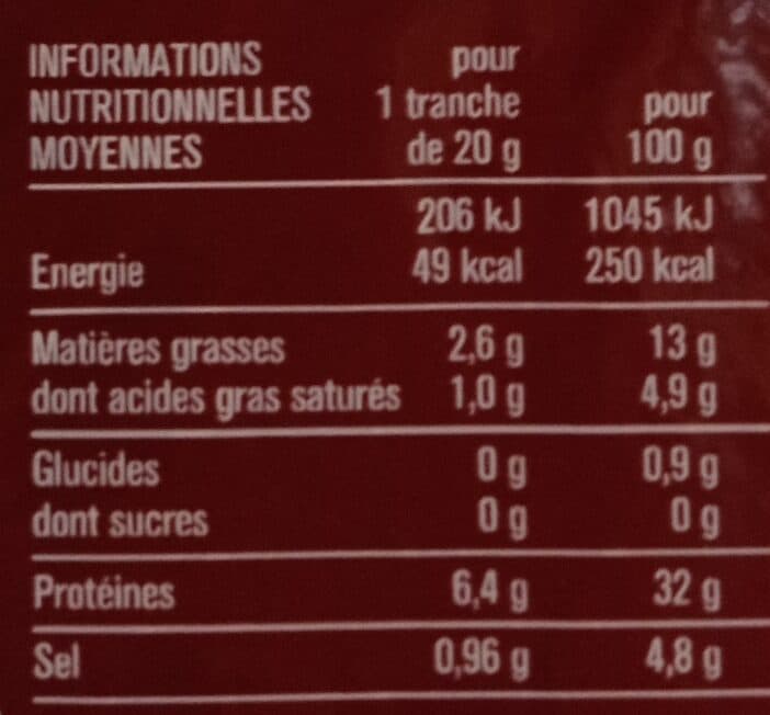 Monoprix Jambon sec salé au sel sec affiné 7 mois packshot