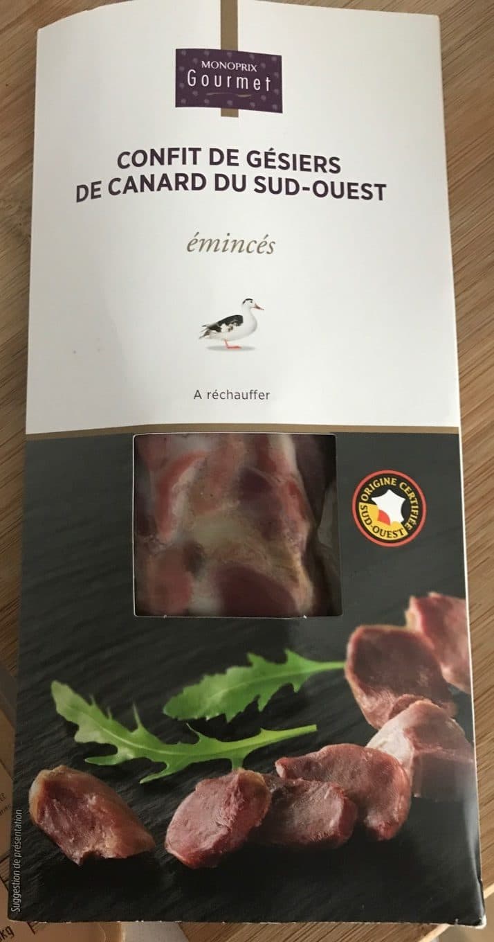 Monoprix Confit de gesiers de canard du sud ouest packshot