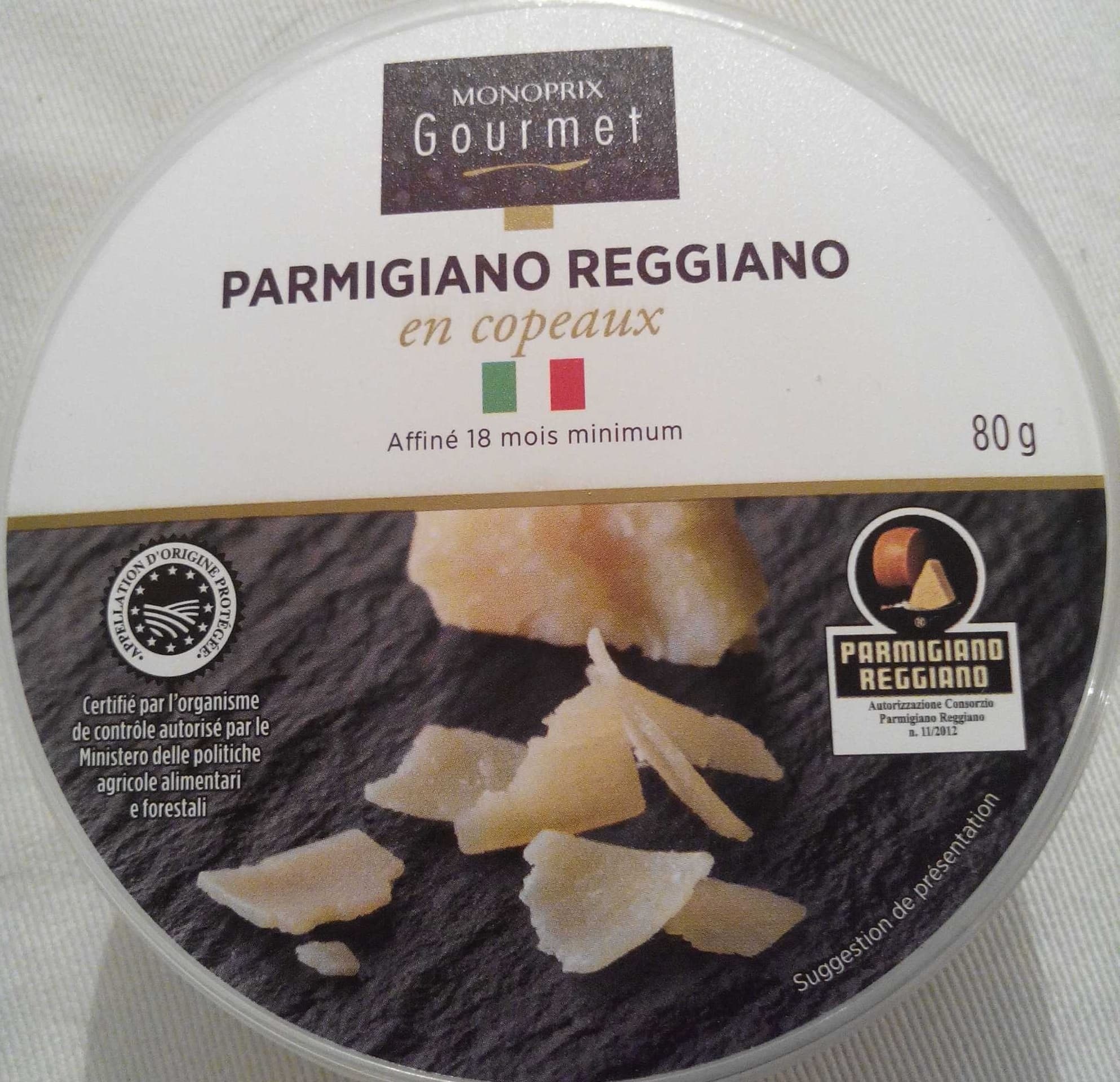 Monoprix Parmigiano Reggiano en copeaux packshot