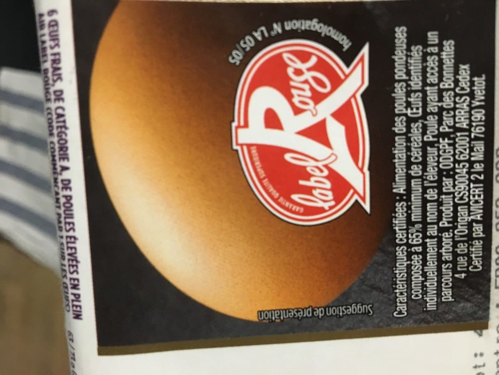 Monoprix 6 œufs frais moyen Label Rouge packshot